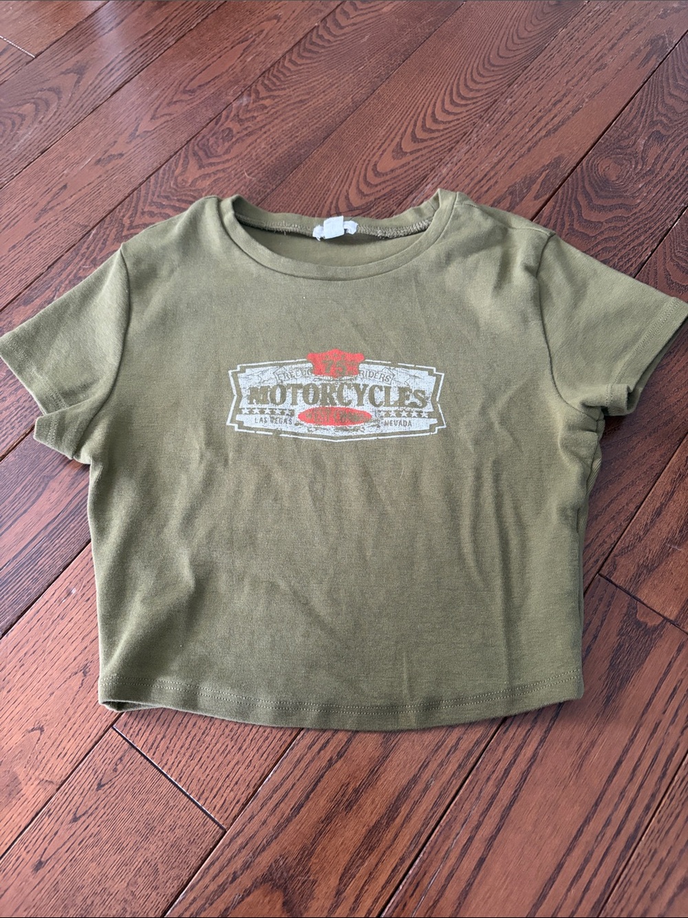 🔥 3/$25 - Garage Olive Green Motorcycle Graphic Tee